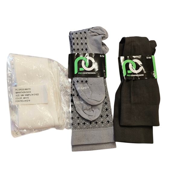 NWT Pro compression lot of 3 socks unisex S / M recovery diabetic 20-30mmhg USA - Picture 1 of 3